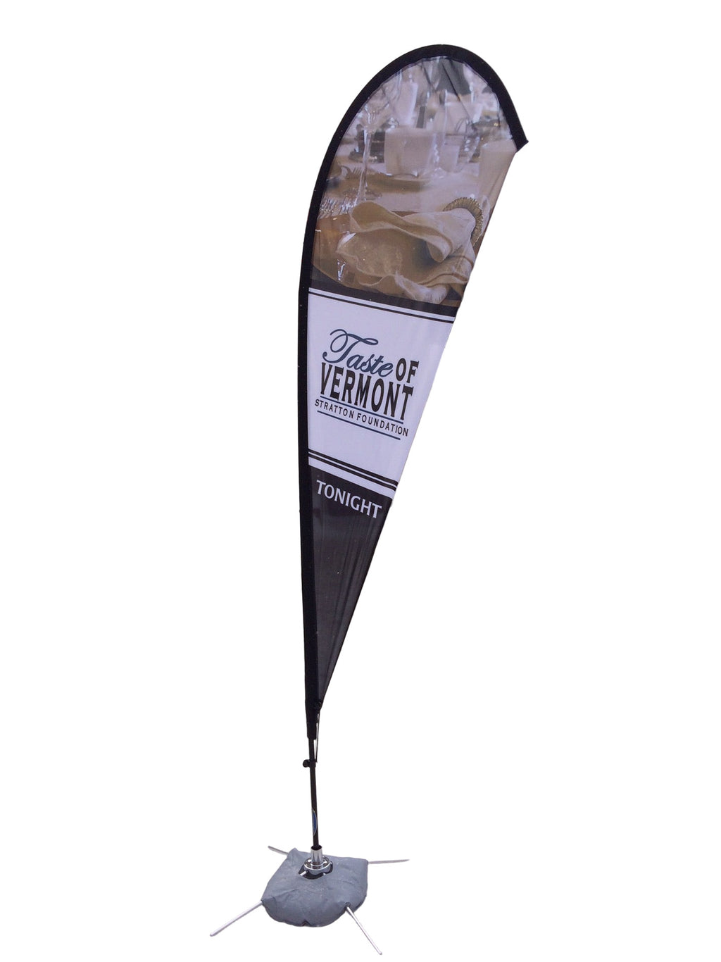 Feather Angled Flag Banner indoor outdoor display